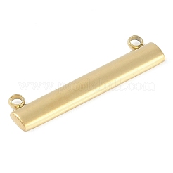 イオンプレーティング（IP）304ステンレスペンダント  長方形チャーム  18KGP本金メッキ  30.5x8x2mm  穴：1.8mm&nbsp;STAS-P366-69G