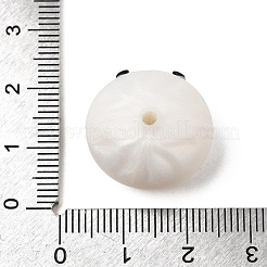 シリコンビーズ  焦点ビーズ  饅頭  フローラルホワイト  20x14.5mm  穴：2.5mm&nbsp;SL-CBAE42E-01C