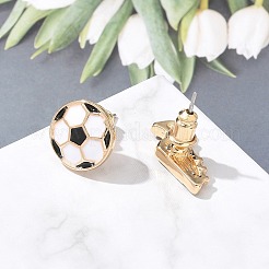 Brass Enamel Stud Earrings&nbsp;LS-EJEW-Z080-01G