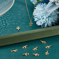 10Pcs Brass Micro Pave Clear Cubic Zirconia Pendants&nbsp;ZIRC-BBC0001-27