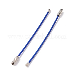 ステンレスキーホルダー  ミッドナイトブルー  100x2mm&nbsp;KEYC-WH0001-2x100-03F