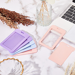 6Pcs 3 Colors Plastic ID Card Holders&nbsp;AJEW-CP0006-60