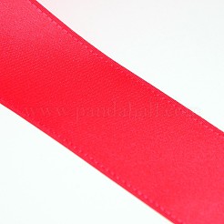 結婚式やイベントデコレーション用に最適なグログランリボン  レッド  7/8インチ（22mm）  約100ヤード/ロール（91.44メートル/ロール）&nbsp;SRIB-L014-22mm-252