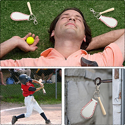 Baseball Theme DIY Luggage Tag Making Kits&nbsp;DIY-CL0002-24A