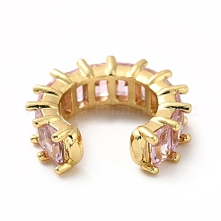 Cubic Zirconia Tennis Cuff Earrings&nbsp;LS-EJEW-K093-09G-04