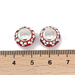 合金ラインストーン粘土パヴェビーズ  ミックスカラー  12.5x7.5mm  穴：5.2mm&nbsp;ALRI-D300-02S