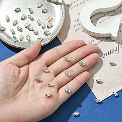 プレシオサ® マキシマ クリスタル 縫い付けカップ  マルチ連リンク  チェコクリスタル  真鍮製爪付き台座付き  719 39 046 ナベット  銀  00030 200 クリスタル アブ  8x4mm&nbsp;X-PRC-SE8-00030-200-S