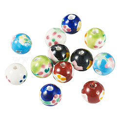 12Pcs 6 Colors Handmade Porcelain Beads&nbsp;PORC-TA0001-51