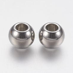 変色しにくい201ステンレススチールビーズ  大穴ビーズ  ロンデル  ステンレス鋼色  14x11mm  穴：6mm&nbsp;STAS-F141-17P