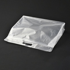 透明なプラスチック製ジッパー付き袋  プラスチック製のスタンドアップポーチ  再封可能なバッグ  ハンドル付き  透明  30x35x0.08cm&nbsp;OPP-L003-01E