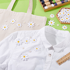 60Pcs 4 Styles Daisy Polyester Embroidery Cloth Iron On/Sew On Patches&nbsp;DIY-GA0008-79