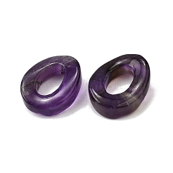 天然石アメジストペンダント  楕円形のチャーム  23x18x6.5mm  穴：7.5x12.5mm&nbsp;G-Z082-01E