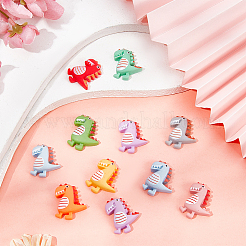 80Pcs 10 Colors Opaque Resin Cabochons&nbsp;RESI-AR0001-18