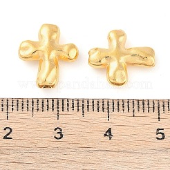 チベット風合金ビーズ  クロス  カドミウムフリー＆鉛フリー  ゴールドカラー  14x12.5x4mm  穴：1.3mm&nbsp;PALLOY-A018-G-RS
