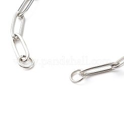 Tarnish Resistant 304 Stainless Steel Paperclip Chains Bracelet Making&nbsp;X-AJEW-JB01038-02