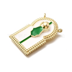 Brass Micro Pave Cubic Zirconia Pendants&nbsp;KK-Z125-29G