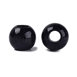 合成ブルーゴールドストーン青金砂石ビーズ  滑らかなロンデル  大穴ビーズ  20~20.5x17~18mm  穴：7.5~8.5mm&nbsp;G-Q608-05A
