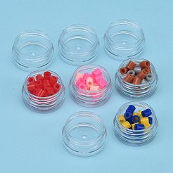 3g psプラスチック空ポータブルフェイシャルクリームジャー  詰め替え化粧品容器  ねじ蓋付き  濃いピンク  2.9x1.6cm  容量：3g&nbsp;MRMJ-WH0020-01B