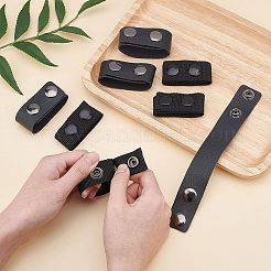 ミリタリータクティカルベルトバックル4個、頑丈なタクティカルダブルスナップベルトキーパーループ1個セット。  ブラック  195x26.5x6.5mm  4個/セット  1セット&nbsp;FIND-FH0002-66