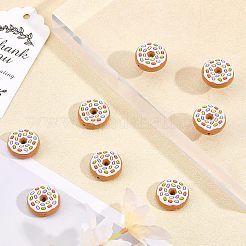 食品グレードの環境に優しいシリコーン焦点ビーズ 10 個  ドーナツ  ペルー  22x9mm  穴：2mm&nbsp;SIL-CA0001-44