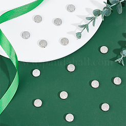 316ステンレススチールビーズ15個  トリニティノットツリー模様のフラットラウンド  ステンレス鋼色  11x4mm  穴：1.4mm&nbsp;STAS-UN0056-13