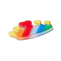 ヘアピンに適したアクリルカボション  ヘアアクセサリーと装飾用衣類  ミックスカラー  21~34.5x20~34x2mm&nbsp;MACR-I038-10