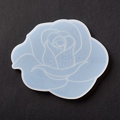 DIYフラワーカップマットシリコーン型  レジン型  UVレジン用  エポキシ樹脂工芸品作り  90~98x108~115x9.5mm  4個/セット&nbsp;DIY-E036-08
