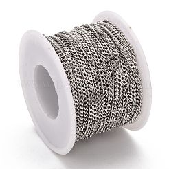 Tarnish Resistant 304 Stainless Steel Curb Chains&nbsp;CHS-P003-05P