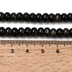 Natural Golden Sheen Obsidian Beads Strands&nbsp;G-A280-A15-01