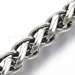 Men's Alloy Wheat Chain Bracelets&nbsp;BJEW-T014-05AS