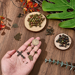 DIY Rosary Bead Necklaces Making Kits&nbsp;DIY-SC0031-45