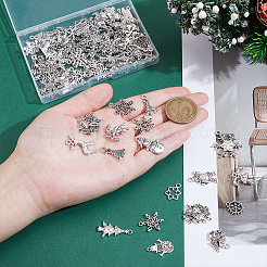 80Pcs Christmas Theme Tibetan Style Alloy Pendants&nbsp;FIND-UN0010-14