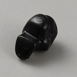 PVCプラスチックハロウィーンパーティーデコレーション  スカル  ブラック  ブラック  21x12.5x13mm&nbsp;KY-WH20006-03B