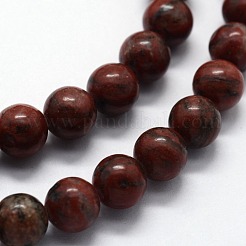 Natural Sesame Jasper/Kiwi Jasper Beads Strands&nbsp;G-I199-18-8mm