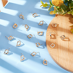10 Pairs Brass Stud Earring Findings&nbsp;KK-AR0002-55