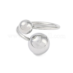 変色しない304ステンレススチール製ラウンドオープンカフリング（女性用）  ステンレス鋼色  内径：20.8mm&nbsp;RJEW-C097-07P