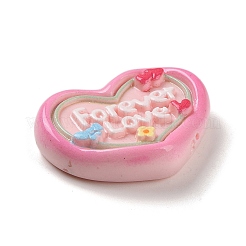 Heart Cartoon Word Forever Love Opaque Resin Decoden Cabochons&nbsp;RESI-R447-02A