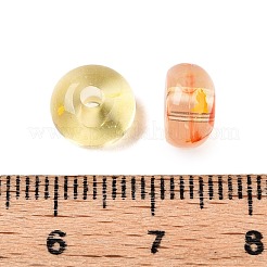 透明なアクリルビーズ  ロンデル  淡いチソウ  9x5mm  穴：2mm  約1650個/500g&nbsp;OACR-N137-42C