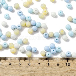 不透明なアクリルビーズ  ラウンド  空色  5~5.5x5.5~5.8x5.5~5.8mm  穴：1.5mm&nbsp;SACR-Q004-01L