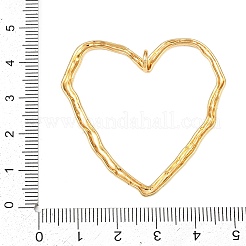 304ステンレスペンダント  ハートチャーム  18KGP本金メッキ  44.5x44x1.5~7mm  穴：4mm&nbsp;STAS-B115-01G