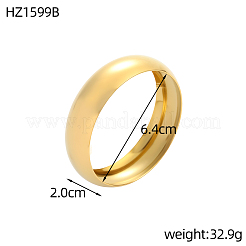 304 Stainless Steel Bangles&nbsp;STAS-OY016-95G