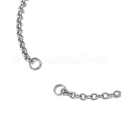 304 Stainless Steel Cable Chain Rolo Chain Bracelet Making&nbsp;AJEW-JB01459-02