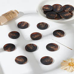 20Pcs Resin Buttons&nbsp;BUTT-LP0001-06