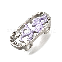 Brass Crystal Rhinestone Oval with Dragon Skeleton Multi-Strands Links&nbsp;KK-P306-15P