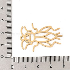 ステンレスペンダント201個  レーザー切断  昆虫コオロギチャーム  18KGP本金メッキ  33.5x23x1mm  穴：2mm&nbsp;STAS-Z109-18G