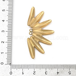 304ステンレスペンダント  イオンプレーティング（ip）  太陽のチャーム  ゴールドカラー  24x49.5x2.5mm  穴：1.8mm&nbsp;STAS-P383-07G