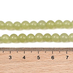 天然染め白翡翠ビーズ連売り  スムーズなラウンド  ダークカーキ  6mm  穴：1mm  約62個/連  14.96''（38センチメートル）&nbsp;GG-CBAEB22-B01-6mm-05