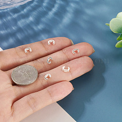 スターリングシルバーの中空イニシャルビーズ6個925個  銀  文字C  5.5~6x3.5~4x3mm  穴：3.5~4x1.3~1.7mm&nbsp;STER-TA0001-53C