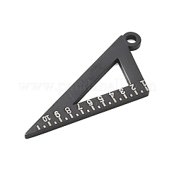 304ステンレスペンダント  セットスクエアチャーム  艶出し  イオンプレーティング（ip）  ブラック  32x14x1.5mm  穴：1.9mm&nbsp;SA-CBAE115-13A-EB