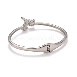 Clear Cubic Zirconia Rabbit Cuff Bangle&nbsp;STAS-D165-06P